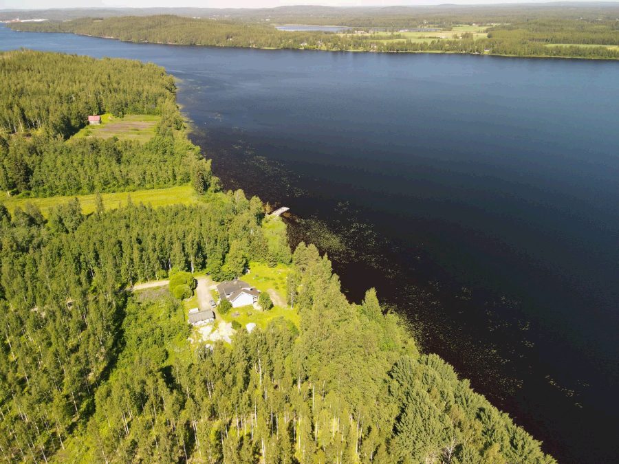 Lakeside house and jetty on the Pielinen shore