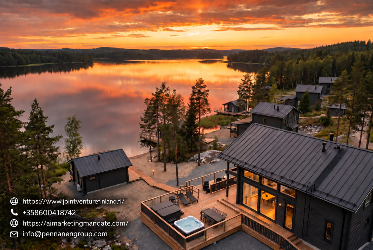 Lakeside villa village in Lieksa, North Karelia
